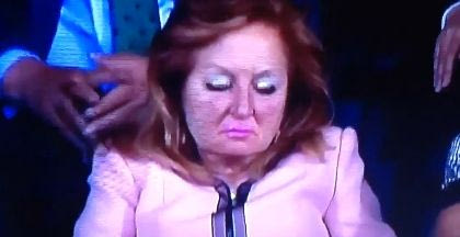 Η γυναίκα του προέδρου αποκοιμήθηκε στον τελικό