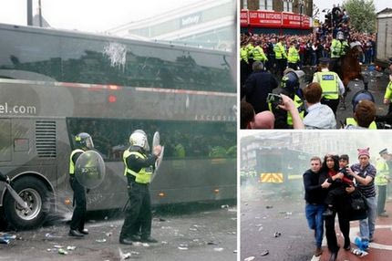 Επίθεση στο πούλμαν της Γιουνάιτεντ από φίλους της Γουέστ Χαμ