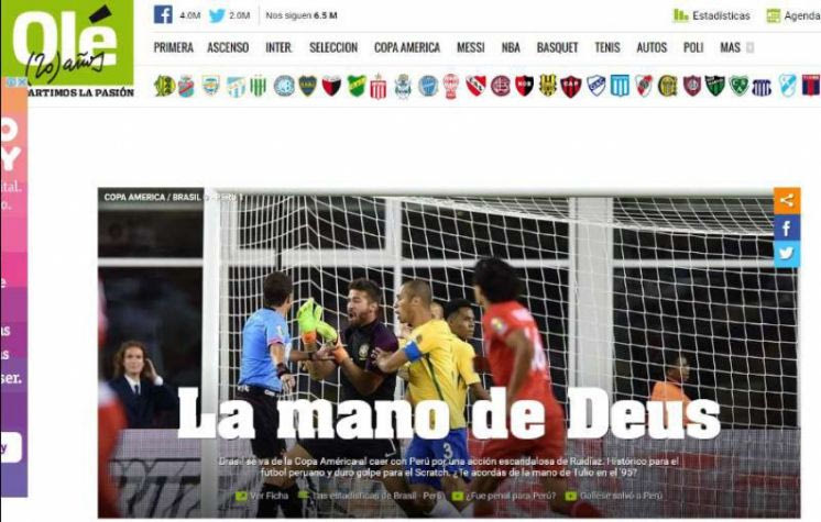 Εκδίκηση της “Ole” για το 1995 από τους Βραζιλιάνους για το χέρι