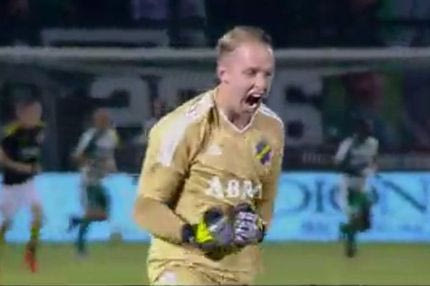 O τερματοφύλακας της ΑΪΚ πανηγύρισε… χωρίς να έχει μπει γκολ!