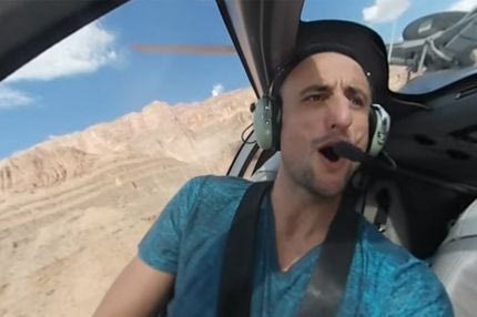 VIDEO: Ο Τζινόμπιλι στο ελικόπτερο