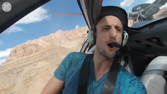 VIDEO: Ο Τζινόμπιλι στο ελικόπτερο