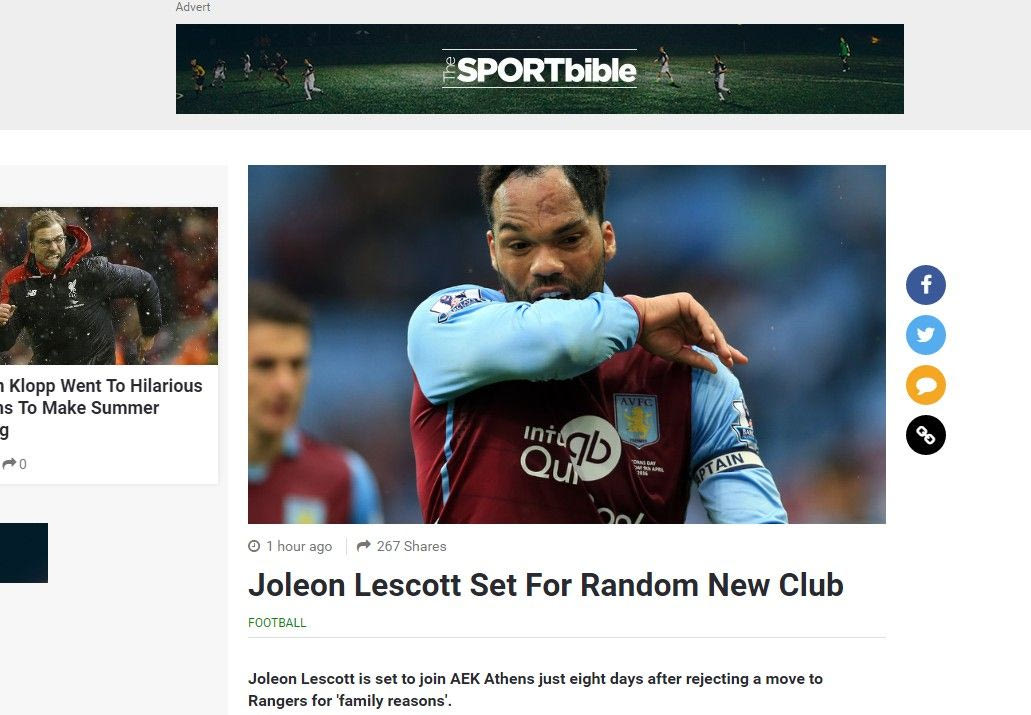 “Ο Λέσκοτ πάει σε έναν τυχαίο σύλλογο”