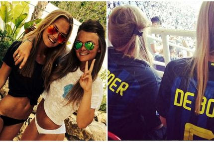 Οι δίδυμες κόρες του Ντε Μπουρ τρελαίνονται για… Ίντερ