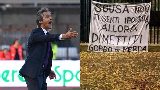 Οι οπαδοί της Φιορεντίνα απαίτησαν με πανό την απόλυση Σόουζα