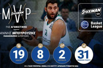 Stoiximan.gr MVP της 6ης αγωνιστικής o Γιάννης Μπουρούσης!