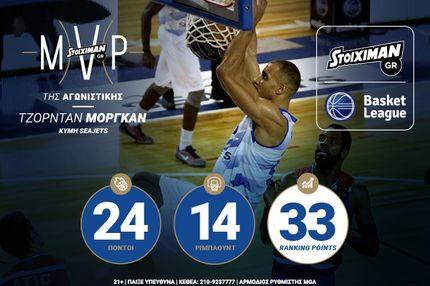 Stoiximan.gr MVP της 5ης αγωνιστικής o Τζόρνταν Μόργκαν
