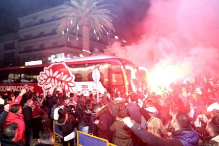 “Κάηκε” η Σπάρτη στην άφιξη του Ολυμπιακού