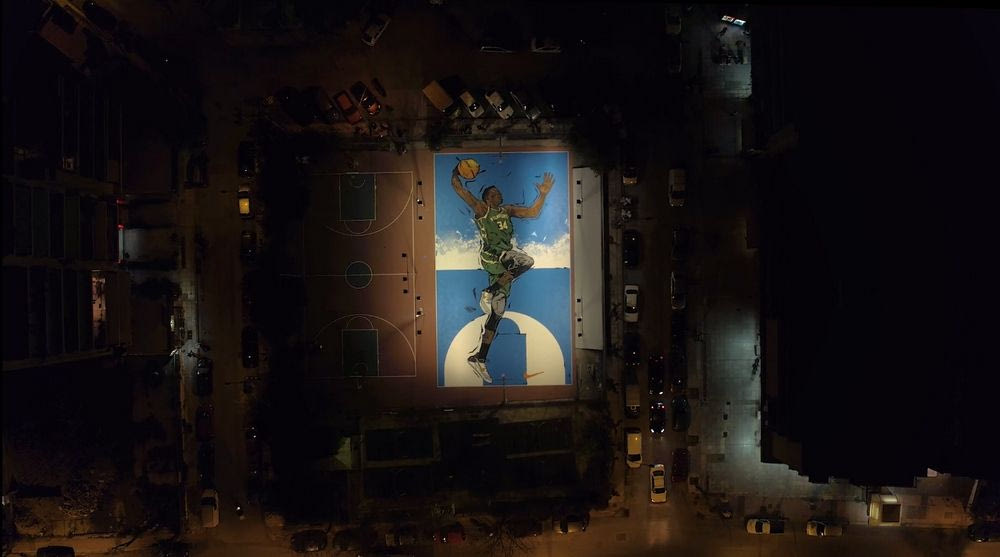 Έτσι φτιάχτηκε το graffiti του Αντετοκούνμπο