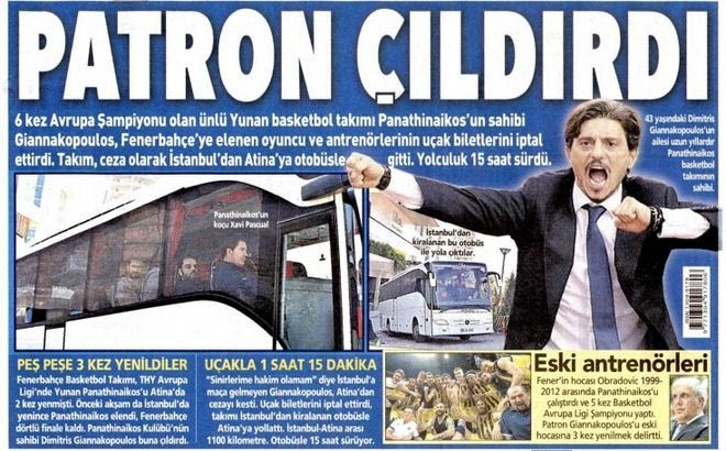 Τι γράφουν τα τουρκικά και ισπανικά πρωτοσέλιδα για Γιαννακόπουλο