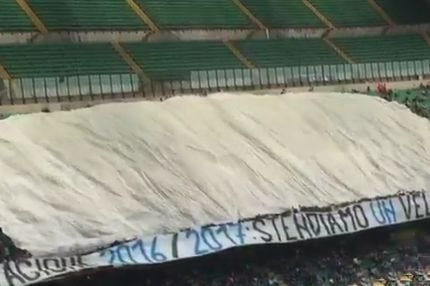 Λευκή… διαμαρτυρία από τους οπαδούς της Ίντερ