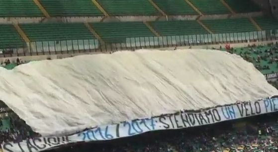 Λευκή… διαμαρτυρία από τους οπαδούς της Ίντερ