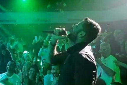 Ο Μπουρούσης πήρε το μικρόφωνο και έκανε μια ξεχωριστή αφιέρωση