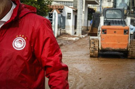 Έμπρακτη στήριξη του Ολυμπιακού στους πλημμυροπαθείς