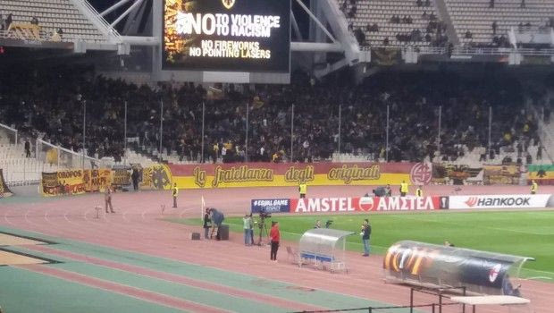 Το ιταλικό πανό που κρεμάστηκε στο ΟΑΚΑ!