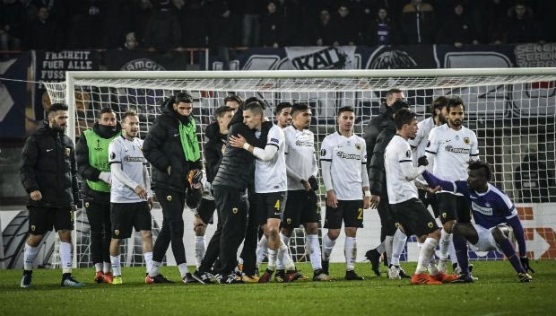 Οι πανηγυρισμοί των παικτών της ΑΕΚ!