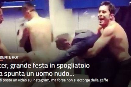 Έγινε και αυτό: γυμνό πάρτι στα αποδυτήρια της Ίντερ!
