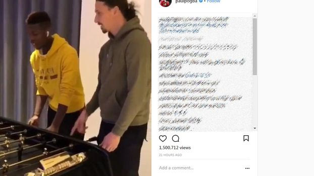 Ζλάταν – Πογκμπά προετοιμάζονται σε… ξύλινο ποδοσφαιράκι!