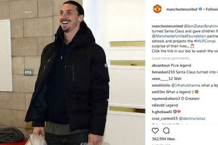 Ο Ιμπραχίμοβιτς έγινε Άι-Βασίλης και τρέλανε τα μικρά παιδιά!