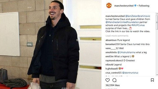 Ο Ιμπραχίμοβιτς έγινε Άι-Βασίλης και τρέλανε τα μικρά παιδιά!