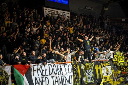 Μπάσκετ με αέρα… Παλαιστίνης η κερκίδα της ΑΕΚ