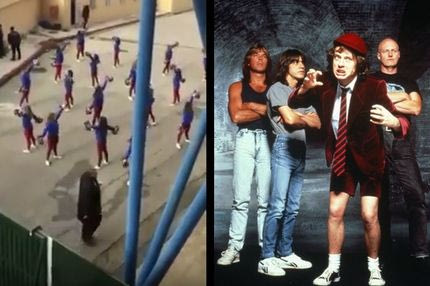 Προθέρμανση με AC/DC οι τσιρλίντερ της Κέρκυρας!