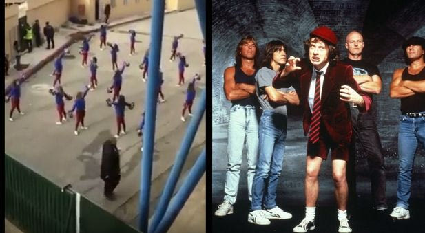 Προθέρμανση με AC/DC οι τσιρλίντερ της Κέρκυρας!