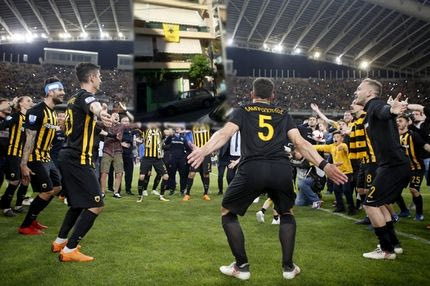 Βγήκαν σημαίες της ΑΕΚ στα μπαλκόνια μετά την απόφαση Σκουτέρη!