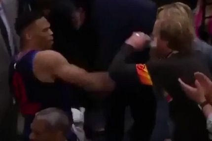 Ξέφυγε ο Γουέστμπρουκ και απώθησε φίλαθλο!