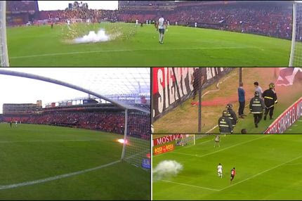 Έβαλαν σημάδι τερματοφύλακα με κροτίδες στην Αργεντινή!