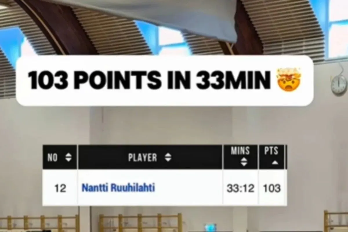 Ακόμα σκοράρει: Ο 18χρονος Νάντι Ρουχιλάχτι έβαλε 103 πόντους σε παιχνίδι του πρωταθλήματος U19 της Φινλανδίας